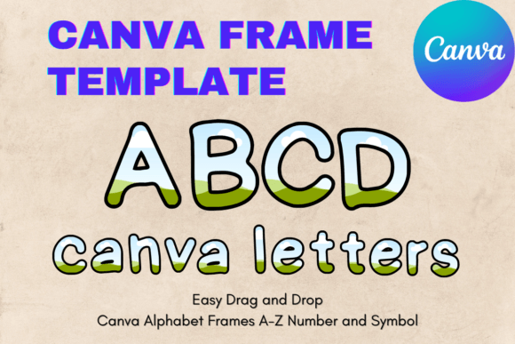 Canva Letters Frame Alphabet TemplateC32: Your Key to Custom Sublimation