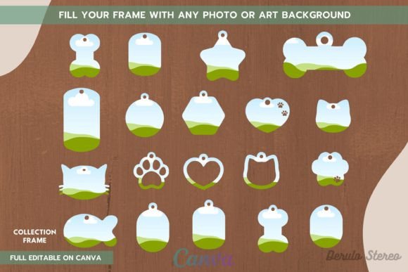 Dog Tag Collection Canva Frame: A Design Asset for Creators