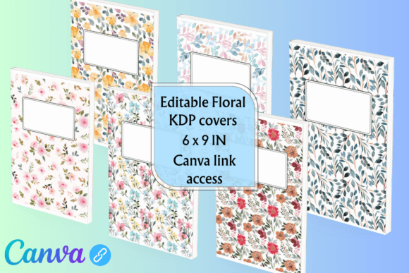 Editable Floral KDP Covers in Canva: Design Your Perfect Notebook