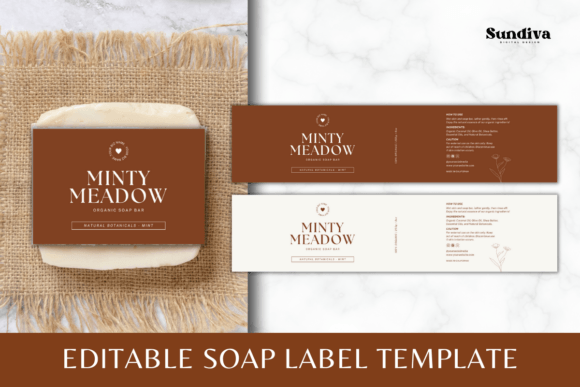 Elevate Your Artisan Brand: The Custom Soap Bar Label Canva Template 2