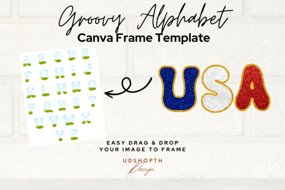 Groovy Alphabet Letters Canva Frame: A Creative's Dream Template