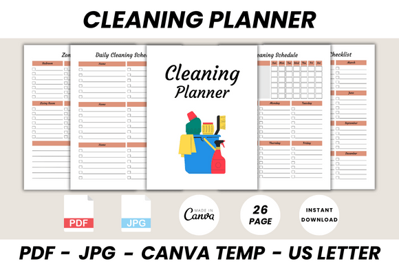Master Your Mess: The Ultimate Cleaning Planner Canva Template