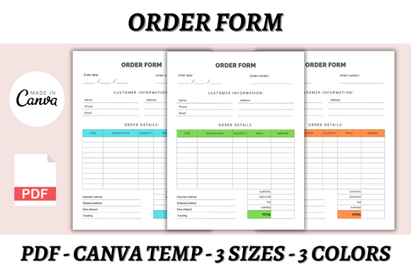 Order Form Canva Template: Streamline Your Business