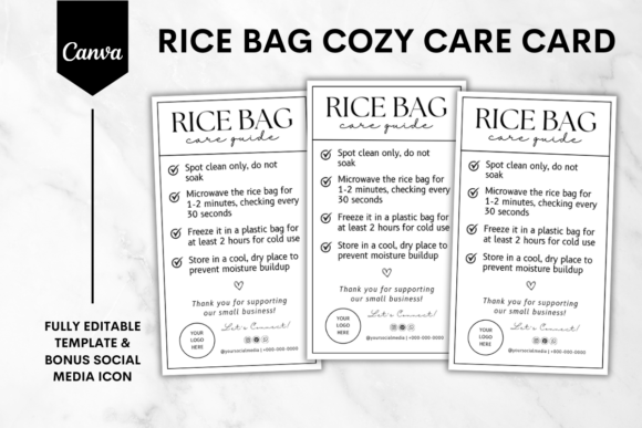 Rice Bag Care Card Canva Template 2: A Practical Guide