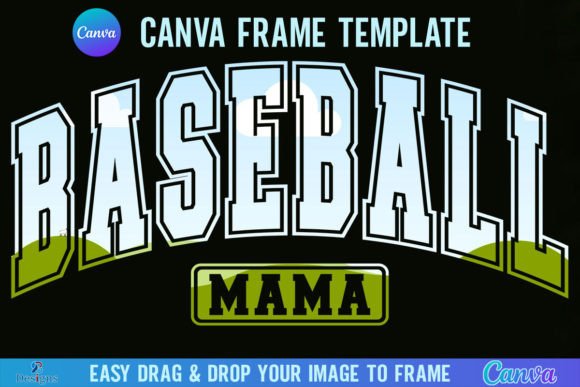 Sliding into Style: Mastering the Baseball Mama Canva Template Frame