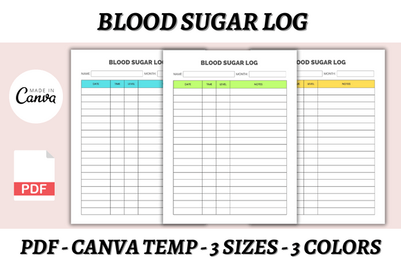 Streamline Your Workflow with a Blood Sugar Log Canva Template