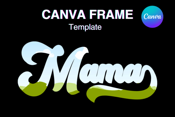Timeless Appeal: Groovy Mama Retro Canva Frame Template