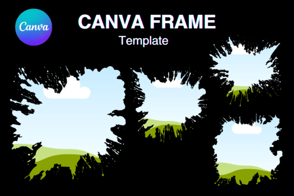 Watercolor Splash Canva Frame Effect_B: Elevate Your Digital Designs